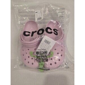 New Crocs Kids Crocband Clog Size J4 Juniors Girls Ballerina Pink